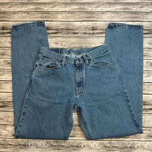 Men's Magellan 32x34 Straight Leg Blue Denim Jeans Heavyweight